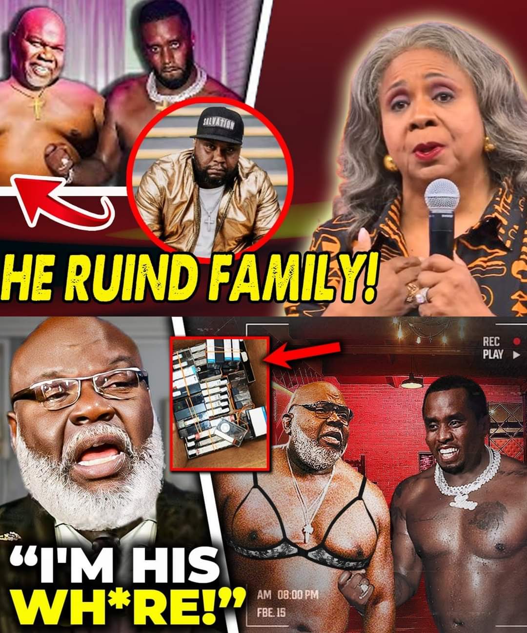 SH0CKING! TD Jakes Wife CONFIRMS The Rumors of TD Jakes and His Son, TD Jakes affair with Diddy